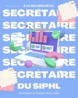 Toi, jeune entrepreneur, ✍️
La recherche du futur secrétaire du SIPHL se poursuit, si t’es intéressé envoie nous un message. 🔫
Cordialement et surtout respectueusement,

Bisous quand même, 🫶🏻

La com’ 🌞

PS : passation le 19/11